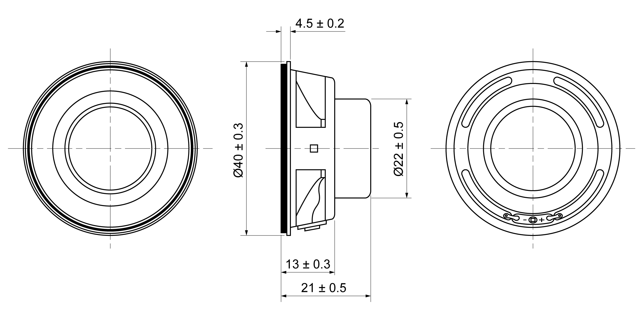 LIU40R-21H3.0W4 Mechanical Drawing